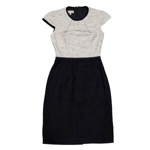 Hobbs Black And White Tweed office work Sheath Dress Size 2 A003342